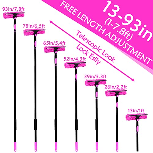 CALBEAU 8 Foot Dusters for Cleaning, Duster with Extension Pole, Microfiber Feather Duster Used for Cleaning Ceiling Fan, High Window, Blinds, Shutters, Sofa, Cobweb Duster for Home (12 PCS)