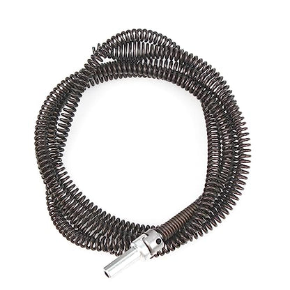 10mm Heavy-Duty Drain Auger Snake Cable with Drill Adapter - 6.5Ft/2M Flexible & Reusable Plumbing Clog Remover for Kitchen, Bathroom, Toilet, Shower Sink & Pipe
