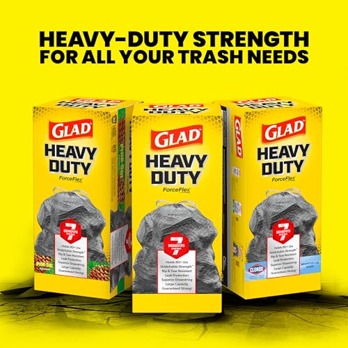 Glad Trash Bags, ForceFlexPlus Drawstring Large Garbage Bags - 30 Gallon, 50 Ct (Package May Vary) (Pack of 2) - size: 50 Count (Pack of 2)