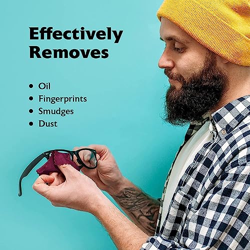 Purity Microfiber Lens Cleaning Cloth - Machine Washable, Lint-Free Ultra-Fine Microfiber Cloth- Cleans Eyeglasses, Screens, Lenses, Phones and Other Delicate Surfaces (Pack of 6, Burgundy) - color: Burgundy