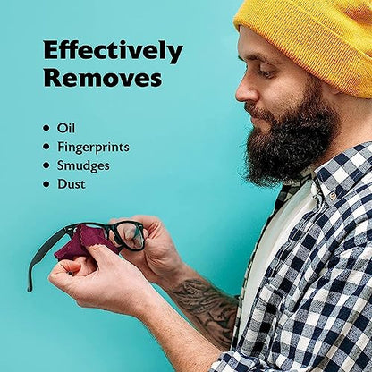 Purity Microfiber Lens Cleaning Cloth - Machine Washable, Lint-Free Ultra-Fine Microfiber Cloth- Cleans Eyeglasses, Screens, Lenses, Phones and Other Delicate Surfaces (Pack of 6, Burgundy) - color: Burgundy