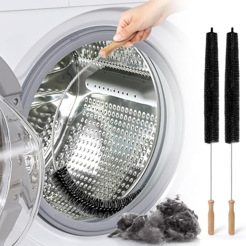 Dryer Vent Cleaner Kit, 2 Pack Dryer Lint Brush, 30 Inch Long Flexible Lint Remover, Refrigerator Coil Cleaning Brush, Home Essentials (Short-Style) - size: Short-style