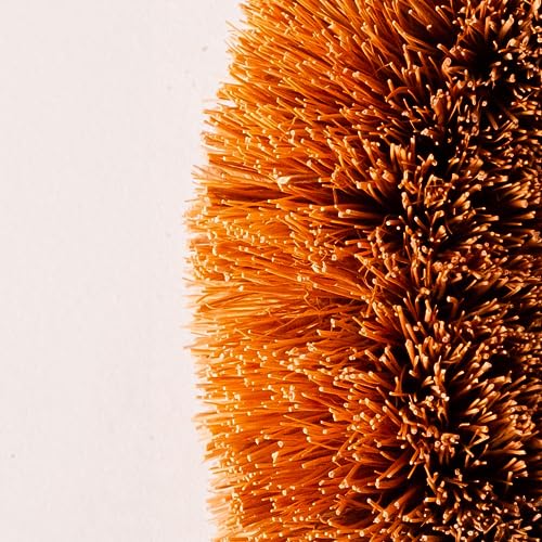 Pack of 3 Tawashi Vegetable Scrub Brush,100% Natural Coconut Coir Fiber VegetableBrush, Ideal for Fruit Scrub, Dish Brush for Kitchen Cleaning Needs, Kamenoko Japanese Design