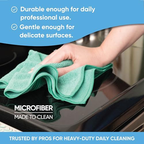 Bulk 12” X 12” All Purpose Microfiber Towels Wholesale - Case Quantity (400 Count) | No Fraying | High Density Microfiber | Zero Chemical Cleaner | Long-Lasting (Blue) - color: Blue, size: 400 Count (Pack of 1)
