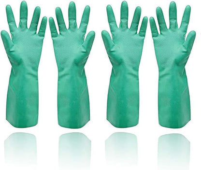 GAYISIC Reusable Kitchen Cleaning Gloves With Latex Free, Non-Slip Design Heavy Duty Gloves for Dishwashing 2 Pairs - size: Small (Pack of 2)