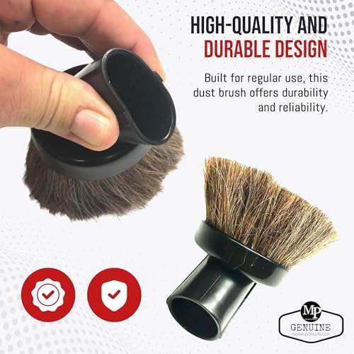 MP Maresh Products Household Cleaning Vacuum Brush Attachment - Horse Hair Vacuum Cleaner Accessories, Soft, Dust Floor Brush, Compatible with Shop Vac 1-1/4" Vacuum Cleaners for Hard Surfaces - Black - size: Vacuum Brush