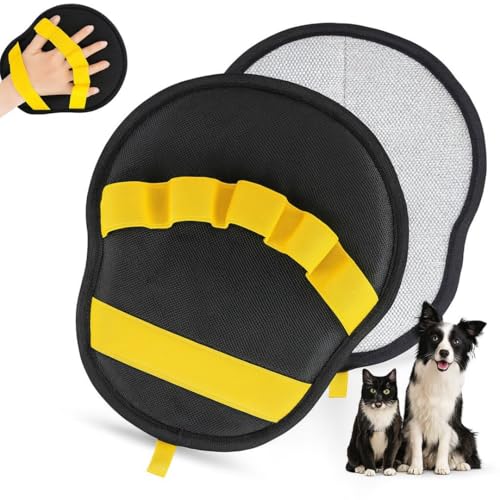 KIP Pet Hair Remover Mitt for Dogs & Cats, Reusable Electrostatic Fur Removal Pad for Couch, Carpet, Bedding & Car Interior, Washable Double-Sided Lint Cleaning Glove for Furniture & Clothing