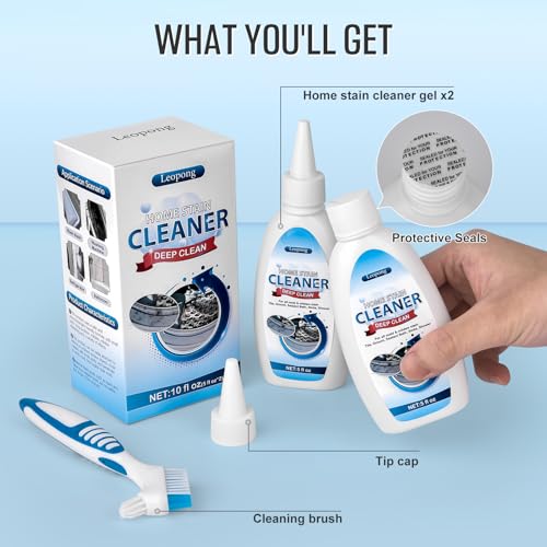 Leopong Home Cleaner Gel, Cleaner for Washing Machine, Refrigerator Strips, Household Shower, Kitchen Sinks, Walls, Tiles, Bathrooms- 10 fl oz - size: 10 Fl Oz (Pack of 1)