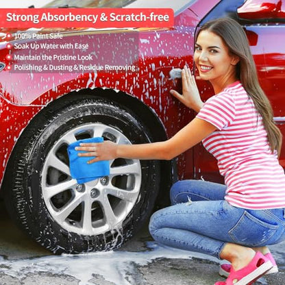 Shop Towels, 150 Pack Cleaning Rags Microfiber Towels, Bulk All-Purpose Microfiber Cleaning Cloth Lint-Free Wipe Washcloth for Commercial Garage Automotive & Housekeeping 11.5"*11.5" - color: Blue, style: 150 Pack