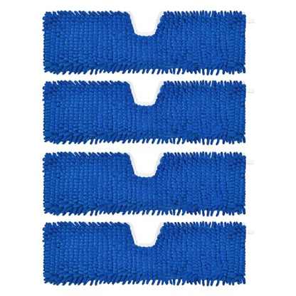 4 Pack Mop Heads Replacements Compatible with O-cedar Dual-Action Flip Mop,Microfiber&Chenille Mop Replace Head for Dry/Wet Use,Double-sided,Reusable and Washable Dust Mop Refills for Floor Cleaning | Double-sided flat mop pads, microfiber and chenille ma
