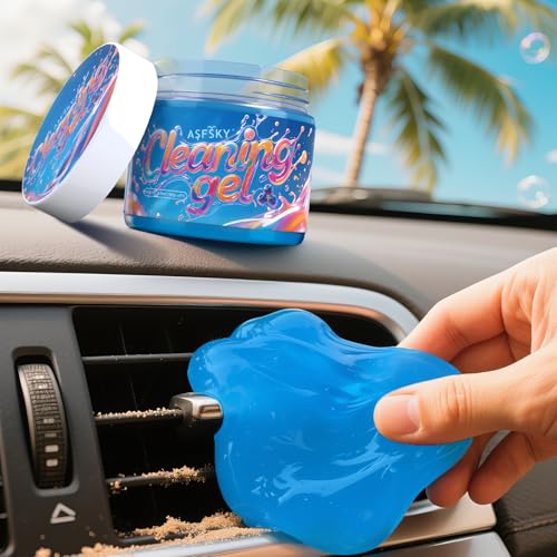 ASFSKY Car Cleaning Gel (Blue,Blueberry) Cleaning Putty Universal Dust Cleaning Car Interior Cleaner Keyboard Dust Remover Car Slime Gifts for Men Women girl（1 pack） - color: blue
