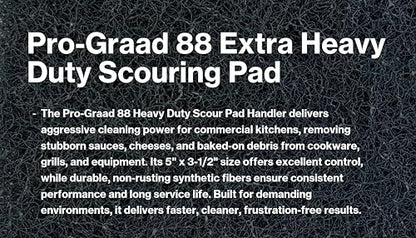 20 Pack 88 Extra Heavy Duty Scour Pad Handler for Scouring & Cleaning Pots, Pans, Utensils, Cooking Equipment, Easy Rinsing, Non-Rusting & Splintering, 5" Length x 3-1/2" Width, Blue, 08292