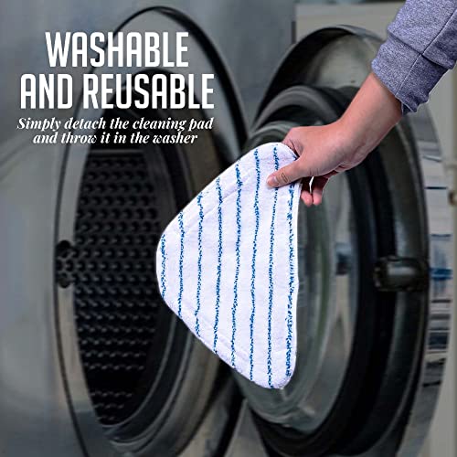 OVENTE Steam Mop Replacement Pads for ST405 Series (Pack of 4), Reusable and Washable Microfiber Cleaning Pads, White ACPST4054 - color: White - Pack of 4