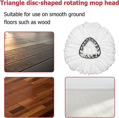 O-Cedar Spin Mop Replacement Head Set with Base and 30" to 58" Handle, Combo Set Includes 4 Pack Mop Refills - color: Mop Handle&base With 4 Head Refills