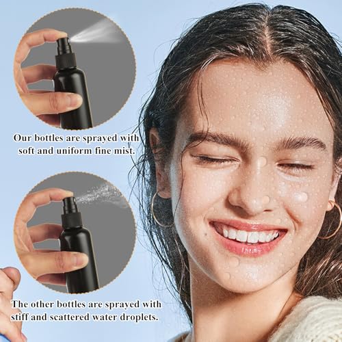 60 Pack 2 oz Black Spray Bottles, Small Fine Mist Plastic Spray Bottles with Caps, Refillable Mini Spray Bottles for Room Spray, Car Freshener, Essential Oils, Beauty, Hair, Cleaning - color: Black, size: 2 oz