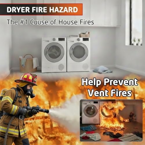 Dryer Vent Cleaner Kit (2-Pack): Flexible Extra Long Lint Brush & Refrigerator Coil Brush - Professional Dust & Pet Hair Remover for Appliance Cleaning - size: 2pack