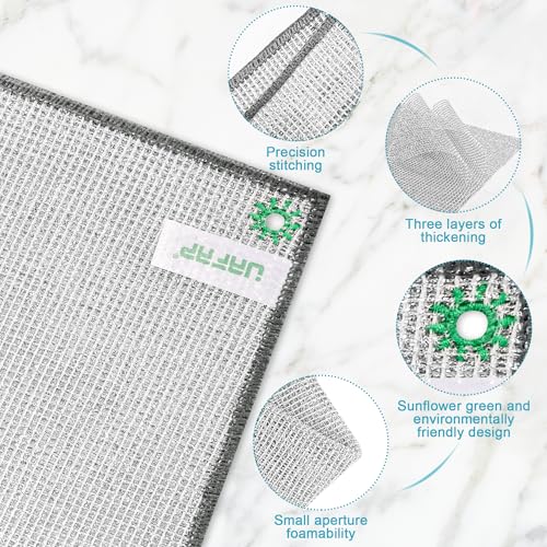 24 PCS Non Scratch Wire Dishcloth, Cleans Fast Without Scratching, Stands Up to Stuck-on Grime, Multi-Surface Safe, Wire Dishwashing Rag Cleaning Power for Everyday Jobs 7.87“ x 7.87” - color: 24pcs[three-layer]