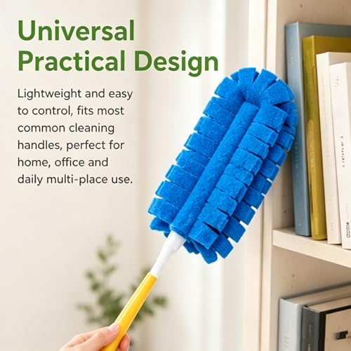 Reusable Chenille Microfiber Dust Duster, 2026 Upgrade Removable Washable Cloth Covers, 360° Electrostatic Duster Refills with Handle, Multi-Surface Dusting Mop for Efficient Home Cleaning (Set C) - color: Set C