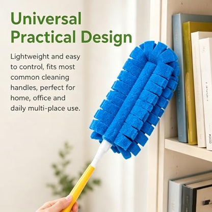 Reusable Chenille Microfiber Dust Duster, 2026 Upgrade Removable Washable Cloth Covers, 360° Electrostatic Duster Refills with Handle, Multi-Surface Dusting Mop for Efficient Home Cleaning (Set C) - color: Set C