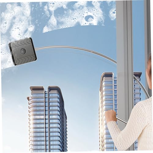 Apartment Window Cleaner, 51inch High-Rise Window Squeegee with Extension Pole, Outdoor Cleaning Tool for Tall Buildings