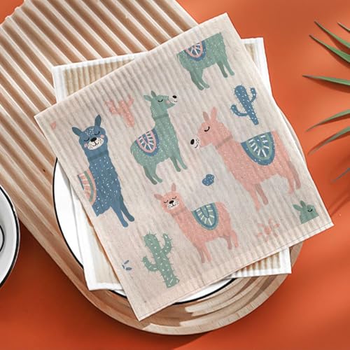 Eco-Friendly Swedish Dishcloth. Reusable, Ultra-Absorbent Cellulose Cotton Sponge Cloth | Sustainable & Biodegradable Cleaning for Kitchen & Home – Custom Nordic Design (Whimsical) - style: Whimsical