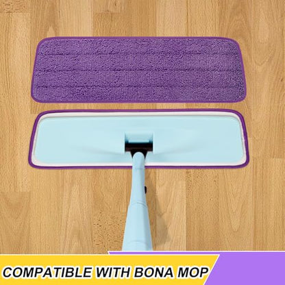 10 Pack 16.5 inch Reusable Mop Pads Microfiber Spray Mop Replacement Heads for Wet/Dry Mops Compatible with Bona Floor Care System - color: 10 Pack