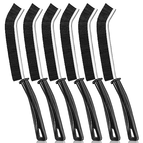 Cleaning Brushes Hand-held Crevice Cleaning Tool, 6PCS Hard-bristled Window Groove Cleaning Brush, Dead Corners Grout Brushes of Bathroom Kitchen Tiles for Blind, Baseboard, Fan, Sliding Door Track