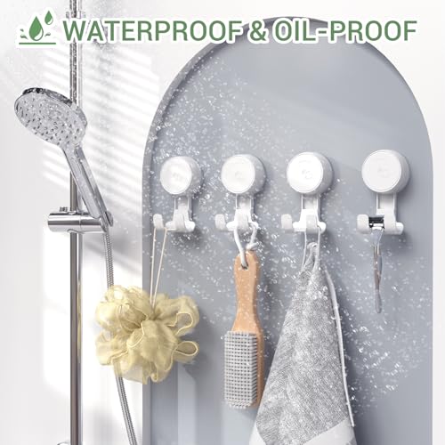 LUXEAR Suction Hooks Powerful Vacuum Suction Cup Hooks-6PACK Razor White - size: 6 Pack Razor