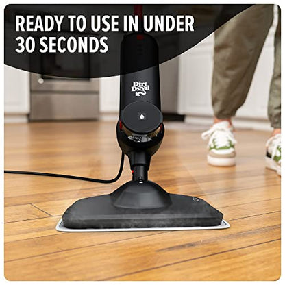 Dirt Devil Steam Mop, Hard Floor Cleaner Machine, 3-Mode Steam Cleaner Machine, Ready to Use in 30 Seconds, Ideal for Hardwood, Vinyl, Tile, Grout and More - size: Medium, style: Steam Mop