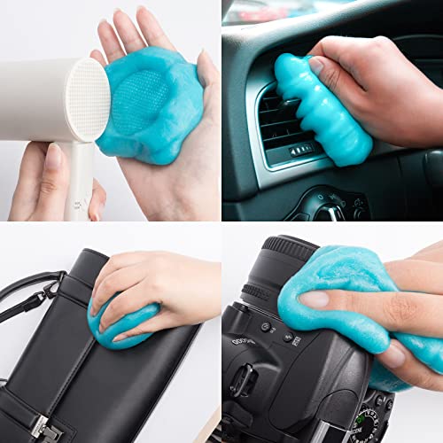 CLICK CLEAN Keyboard Cleaning Gel, 7oz Universal Cleaning Gel for Keyboards Electronics Dust Cleaner for Car, Laptop, Air Vents - color: Blue