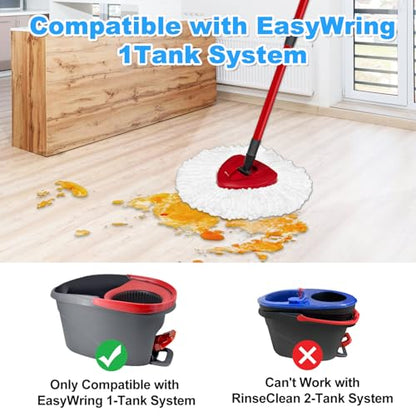 Mop Handle for Ocedar, Spin Mop Handle for O Cedar, 4-Section 30" to 58" Extendable Mop Handle Replacement for Ocedar, Mop Stick and Base for Ocedar Floor Cleaning, American Threaded Joint - size: Mop Handle(American Threaded Joint )&Base