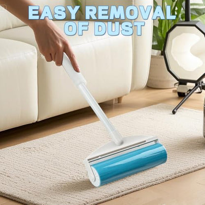 8 Inches Reusable Lint Rollers,Retractable Sticky Lint Roller,Portable Lint Roller,Lint Rollers for Pet Hair Extra Sticky,Washable Lints Rollers Suitable for Cleaning Sofa,Floor,Blanket