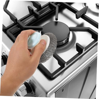 Ipetboom Ergonomic Kitchen Dish Scrubber Brush with Handle Heavy Duty Pot and Pan Cleaning Scrub Brush Non Slip Grip Multipurpose Scrubber for Grease and Dirt Removal Random Random Color