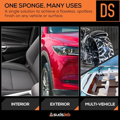 Suds Lab DS Microfiber Detailing Scrub Pad 3 Pack - Car Interior Cleaning & Detailing Microfiber Scrub Pads - Set of 3 - Safe On Leather, Vinyl, Plastic, Etc. - size: Set of 3