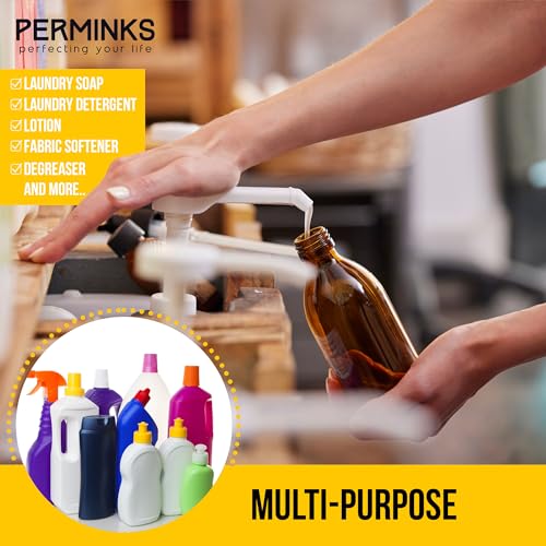5 Gallon Pump Dispenser - Pump for 5 Gallon Bucket, Jug, Bottle, Large Container - Great for Shampoo & Conditioner, Laundry Detergent, Snow Cone Syrup, Bleach Liquid, Oil & More (Pack of 6) - size: 6-Pack