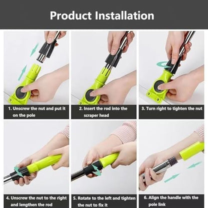 Magic Broom Squeegee, with 51 Long Handle Silicone Broom, Magic Broom Squeegee for Smooth Floors,Rugs,Windows,Small:35×130cm - size: Small:35×130cm