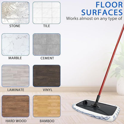 6 Pack Microfiber Mop Pads Covers Replacement Compatible with Oceda,Terry Cloth Mop Refills 15x8 Inch Pads for Wet Dry Hardwood Floor Cleaning, Washable & Reusable Mopping Pads - size: 6 Pack