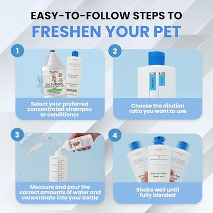 Dilution Bottle for Dog Shampoo, Mixing Bottle for Professional and Home Grooming, for Shampoo, Conditioner, and Solutions, Unscented, 35 oz (1 Pack) [We Love Doodles] - color: Pack of 1