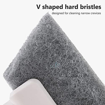 HERCHR Window Groove Cleaning Brush, Window Track Cleaning Tools Sliding Door Track Cleaner Groove Cleaning Tool