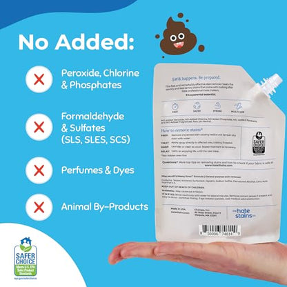 Miss Mouth's Messy Eater Stain Treater - 16oz Refill - Newborn & Baby Essentials - No Dry Cleaning Food, Grease, Coffee Off Laundry, Underwear, Fabric - style: Single (16oz)
