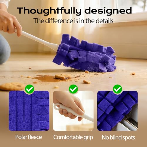 Duster Refills Reusable,2026 New 360° Fleece Duster Refills Set,Reusable Duster Pads Washable for Ceiling Fan Window Kitchen Floor Car (2, Yellow) - color: Yellow