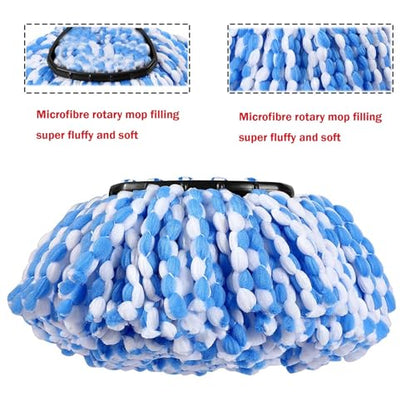 2 Pack Mop Replace Heads Compatible for OCeda, Spin Mop Refill Head Replacement for RinseClean 2-Tank System - Fluffy Microfiber, Machine Washable and Easy to Replace - size: 2 Count (Pack of 1)