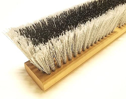 Heavy Duty 24" Multi-Surface Push Broom with Green/Black Handle for Garage, Warehouse, Driveways, Sidewalks, Patio Sweeping