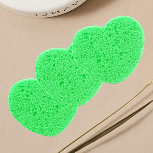 50-Count Facial Sponges Compressed, 100% Natural Cellulose Face Sponge Professional Cosmetic Spa Sponges for Face Cleansing, Exfoliating Mask, Makeup Removal for Travel and Home, Green - color: 50- Pack Green