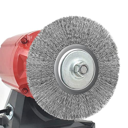 5Pcs 4 Inch Stainless Steel Wire Crimped Wheel Brush with 5/8" Bore for Angle Grinder Derusting Cleaning and Surface Polishing - size: 4"100mm 5Pcs