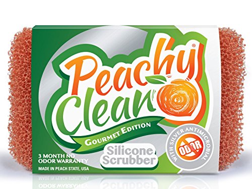 Gourmet Silicone Scrubber by Peachy Clean (Qty 1) with Fresh Peachy Fragrance