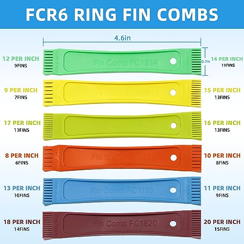 AMI PARTS 5 PCS Air Conditioner Fin Cleaner Set Include 3 Different Air Conditioner Condenser Fin Comb and 2 Different Condenser Fin Comb Brush