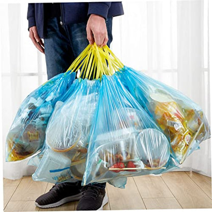 Healifty 6rolls Drawstring Trash Bags Heavy Duty Kitchen Garbage Bag Leakproof Liners for Council Collection Roll