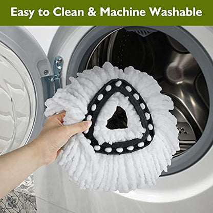 6 Pack EasyWring Spin Mop Refill - Compatible with O-Ceda, Microfiber Floor Spinning Heads Mop Head Replacement - color: 6 Pack