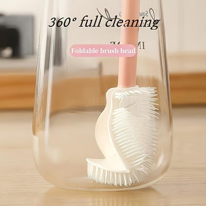 Long-Handle, Collapsible, Soft Bristle,Portable Cleaning Brush, Cup Brush